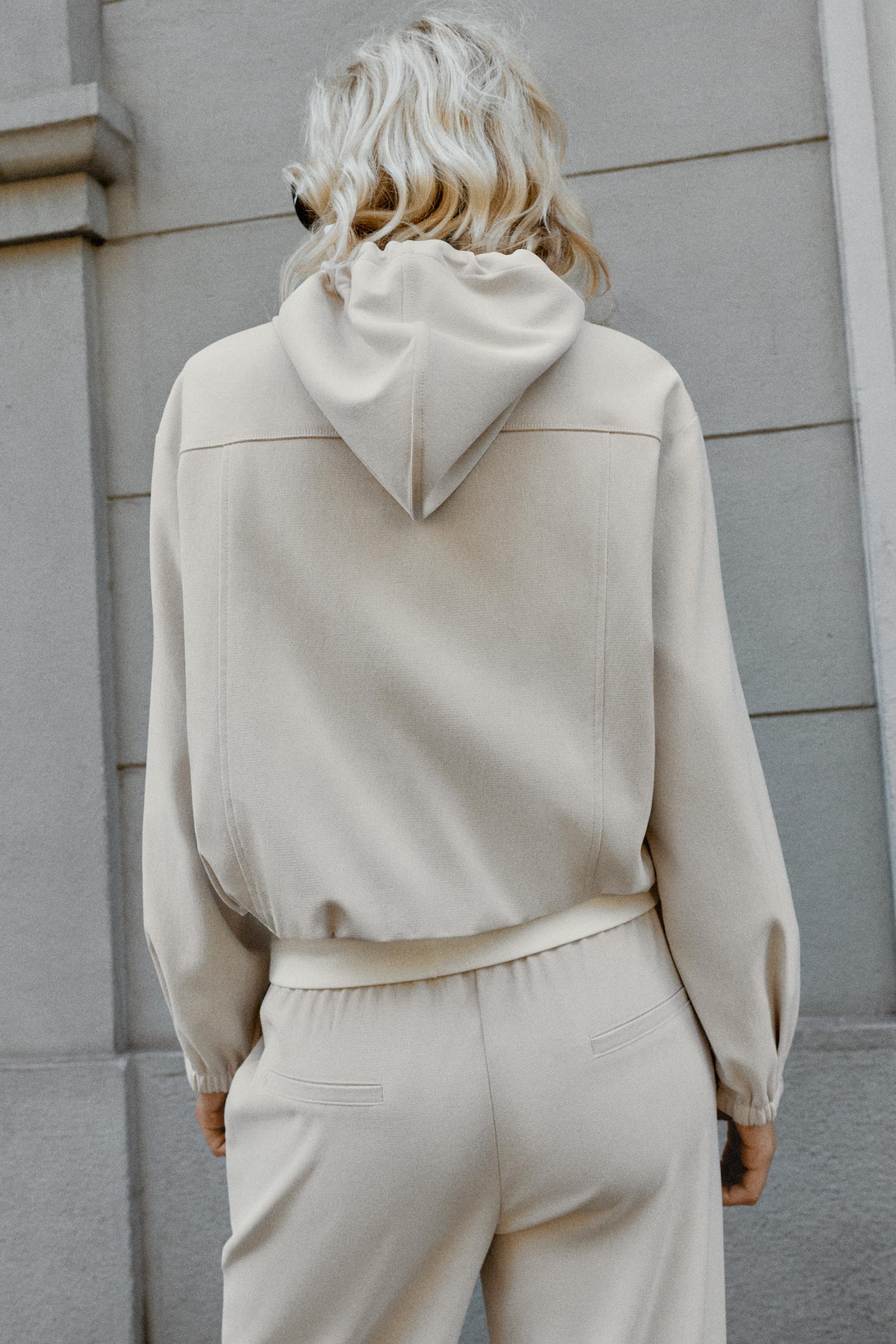 HOODED BOMBER JACKET