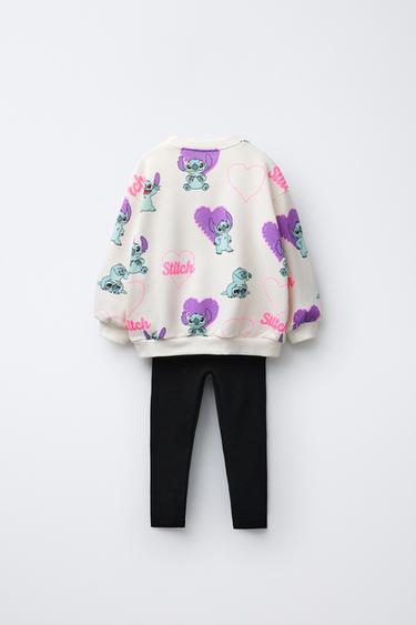 LILO & STITCH © DISNEY JOGGING SWEATSHIRT AND LEGGINGS SET - Black by Zara - Image 1