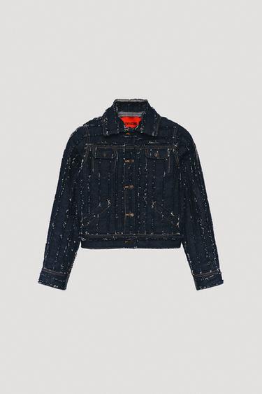 LIMITED EDITION FRAYED DENIM JACKET - Blue / Indigo by Zara