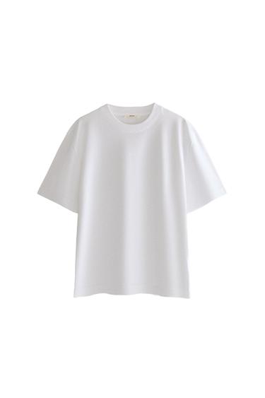 Zara SHORT SLEEVE T-SHIRT - 白色