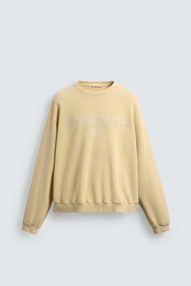 ИЗБЕЛЯЛ СУИТШЪРТ С ЩАМПОВАН НАДПИС - Жълто от Zara
