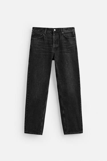 STRAIGHT-LEG JEANS - Charcoal by Zara - Image 0