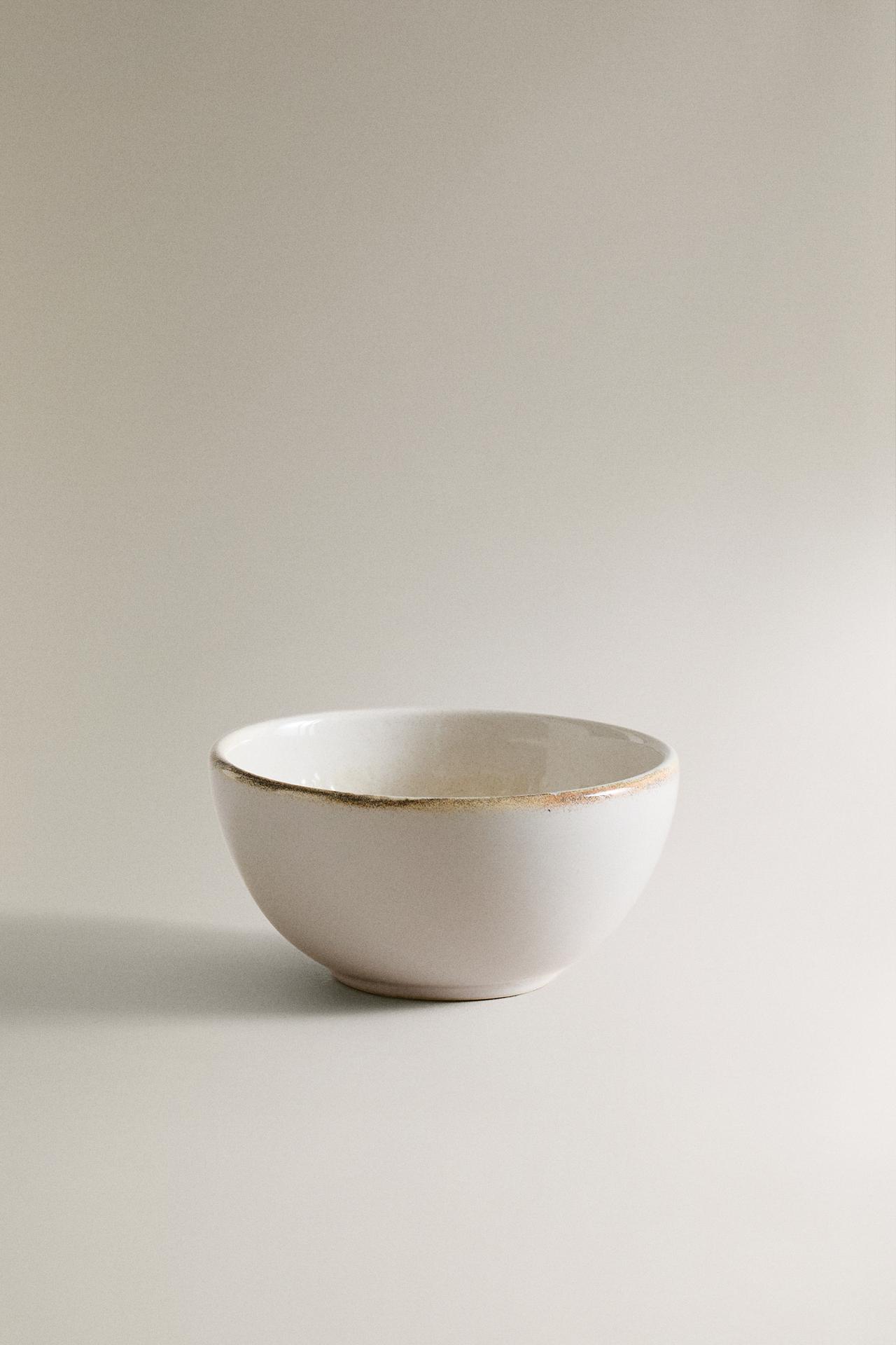 ECRU STONEWARE MINI BOWL — Ecru