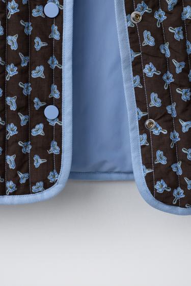 FLORAL PUFFER JACKET - Brown by Zara - Image 7