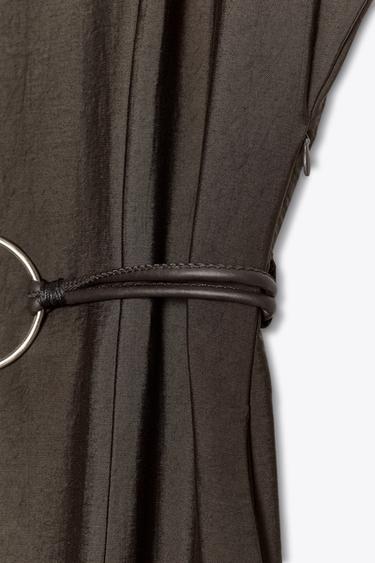 BELTED MIDI DRESS - Brown by Zara