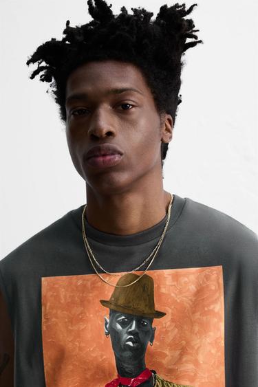 PRINTED & EMBROIDERED TANK TOP © OTIS KWAME KYE QUAICOE - Grey by Zara - Image 4