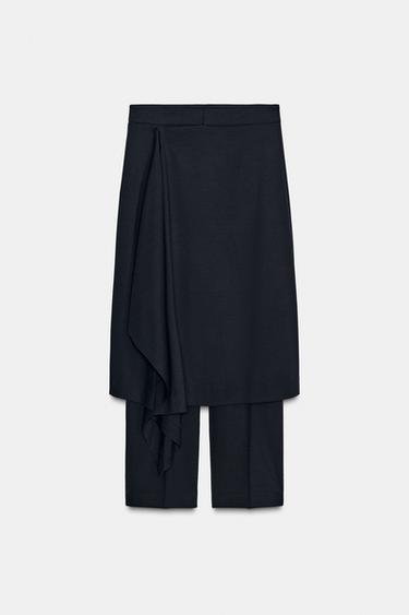 ZW COLLECTION PAREO TROUSERS - Dark navy by Zara