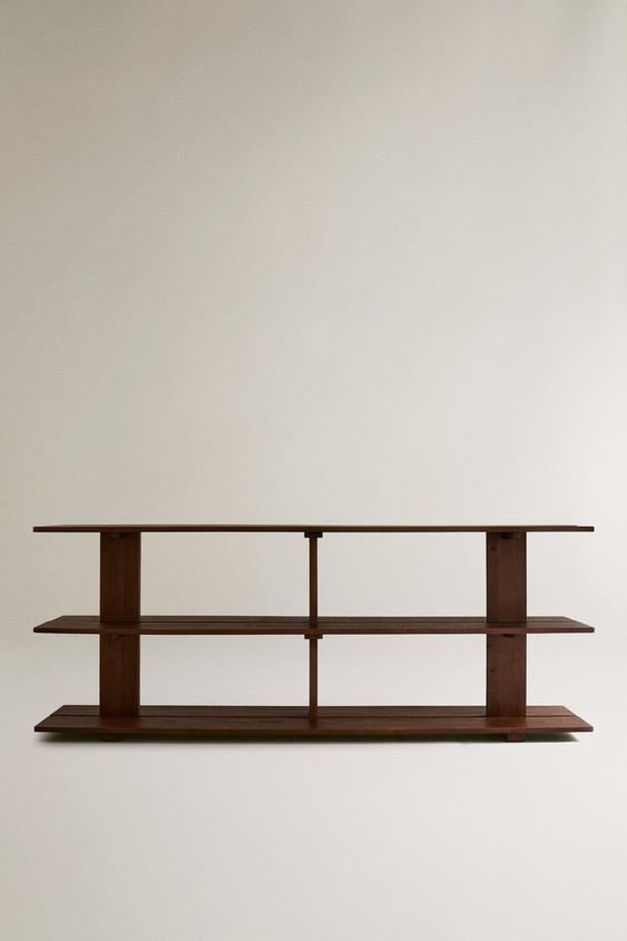 ÉTAGÈRE EN BOIS D'ORME TROIS TABLETTES - Marron foncé de Zara - Image 0
