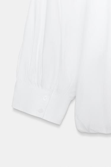 ZW COLLECTION PUFF SLEEVE SHIRT - White by Zara - Image 6