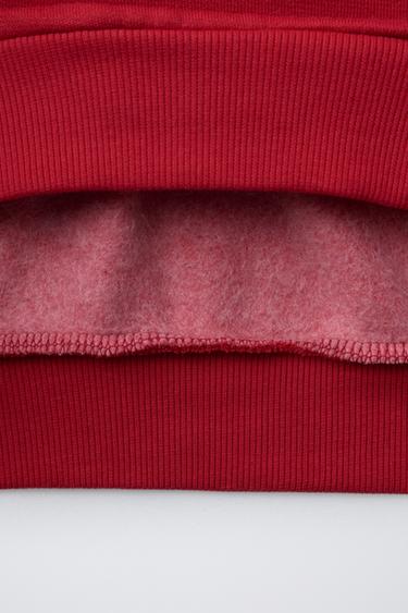 HOODIE WITH PATCHES - Red by Zara - Image 3