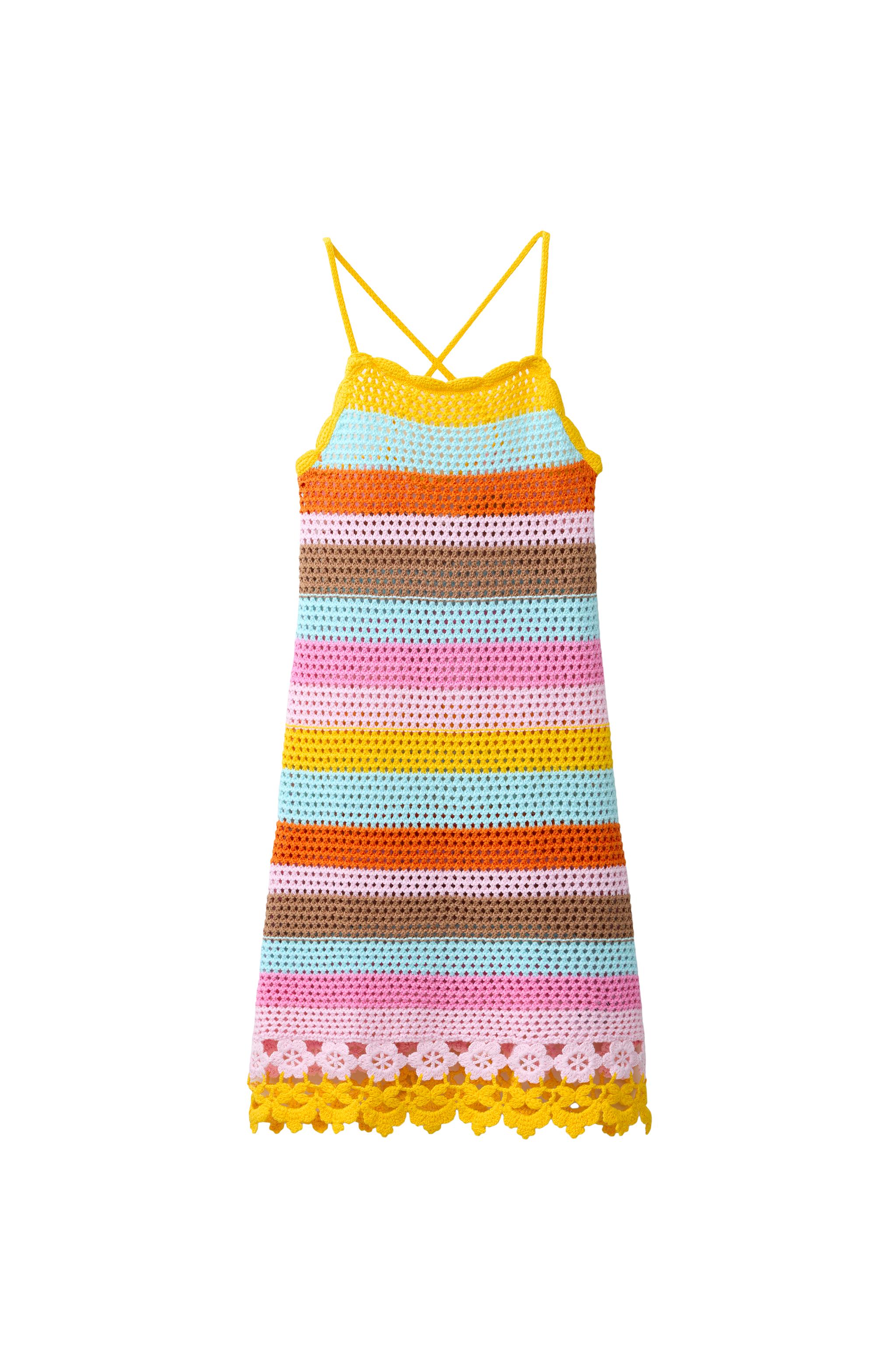 クロシェ編みニットワンピース - マルチカラ― | ZARA Japan / 日本
