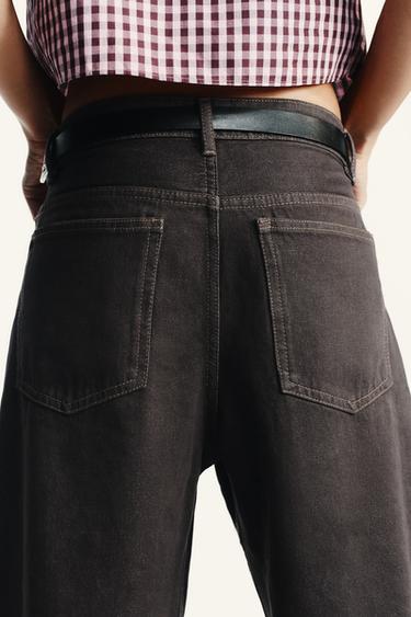 JEAN TRF CURVE TAILLE HAUTE - Chocolat de Zara - Image 6