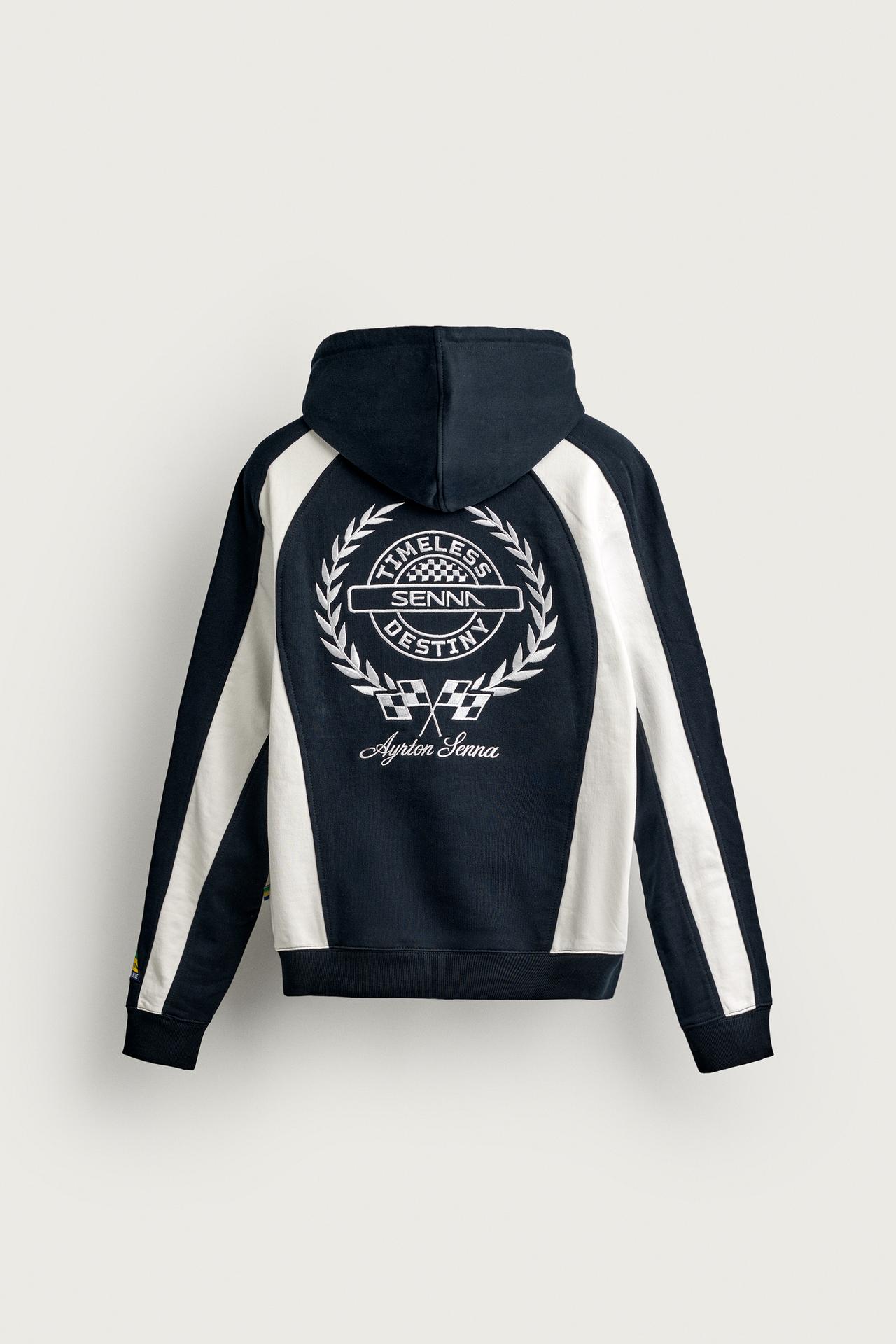 AYRTON SENNA © SENNA BRANDS HOODIE — Navy blue