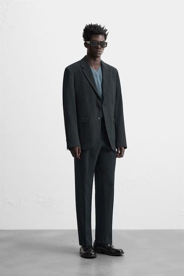 HEMP AND WOOL SUIT - Red / Coral by Zara - Image 0