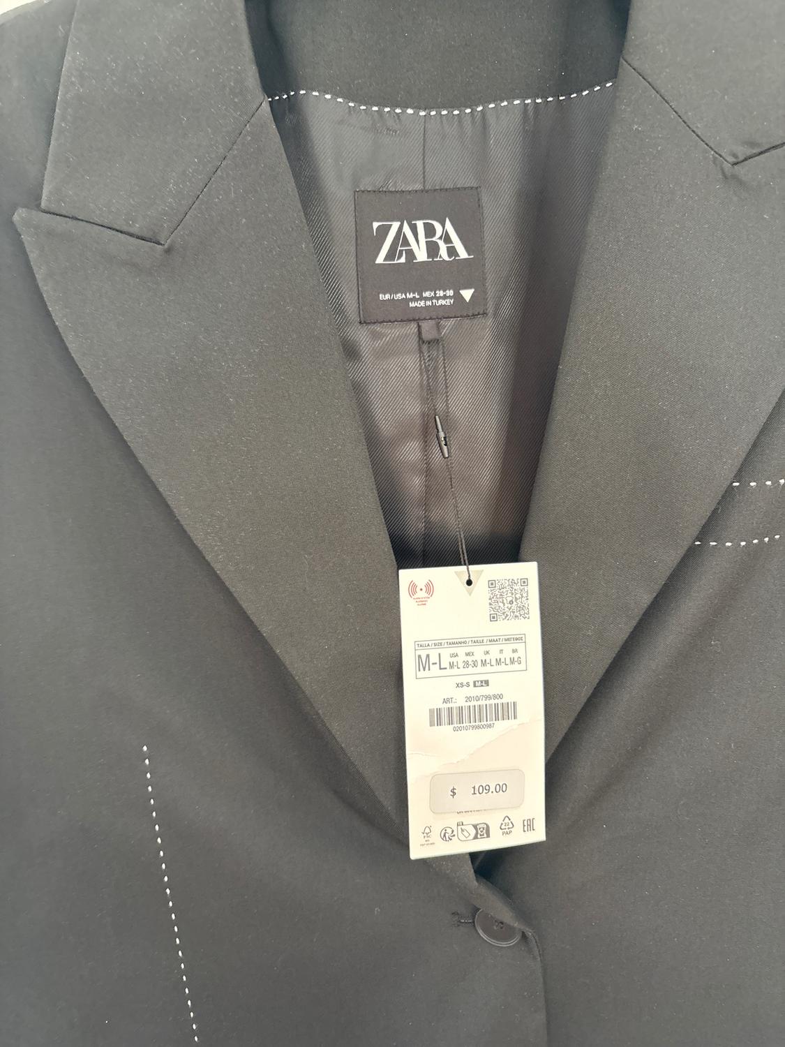 TOPSTITCHED OVERSIZED BLAZER - Image 6