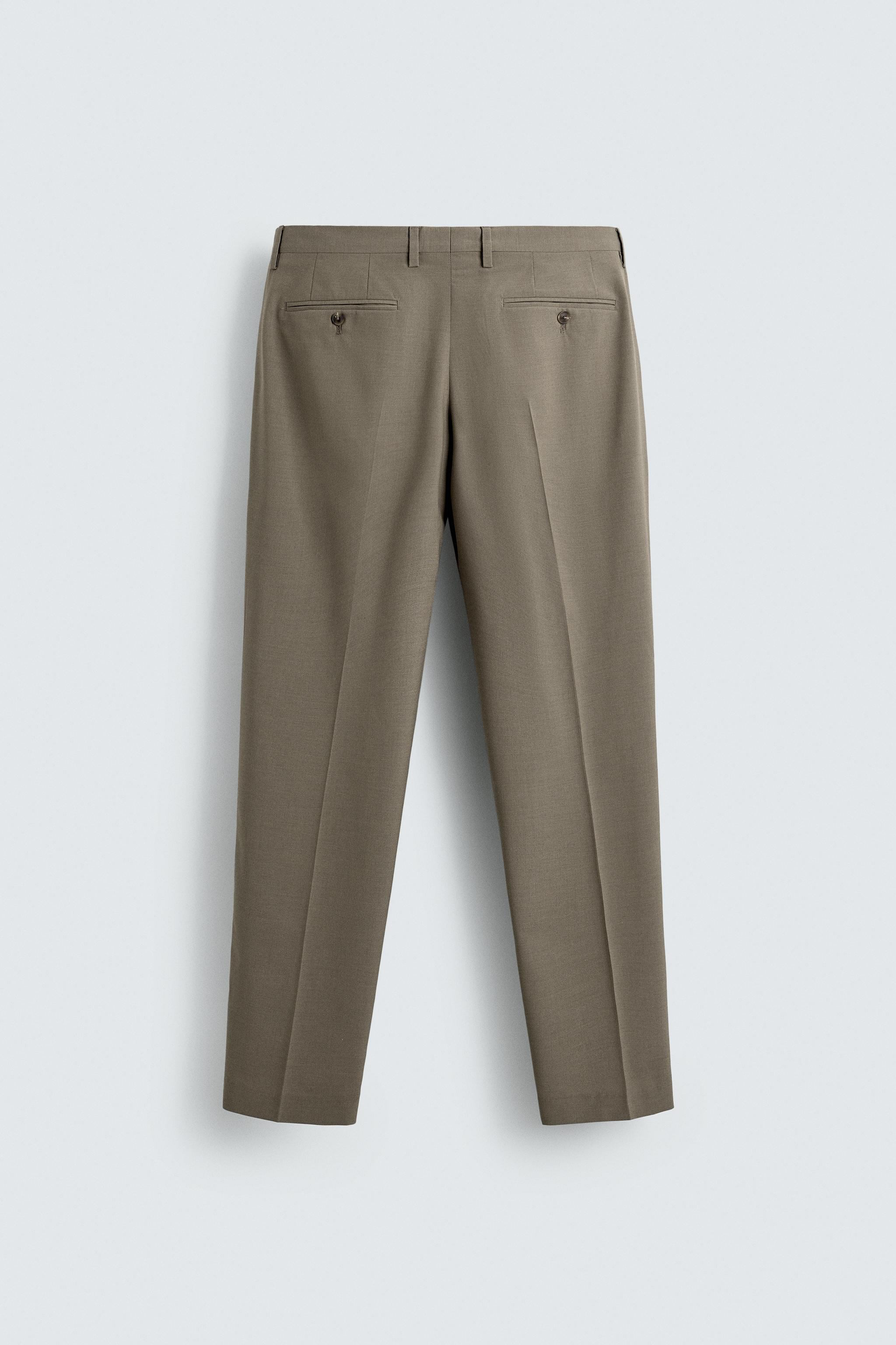 TEXTURED SUIT PANTS - Brown / Taupe | ZARA Canada