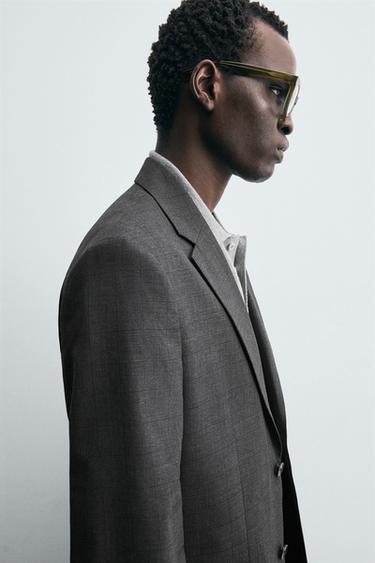 BLAZER DE COSTUME À CARREAUX - Gris anthracite de Zara - Image 5