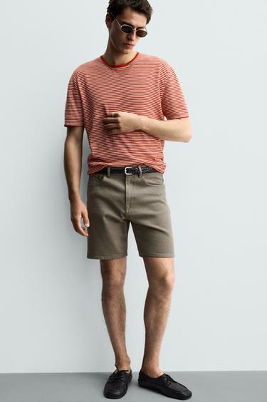REGULAR FIT DENIM BERMUDA SHORTS - Greenish by Zara - Image 5