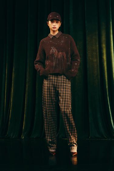 BEADED KNIT JUMPER - Brown by Zara