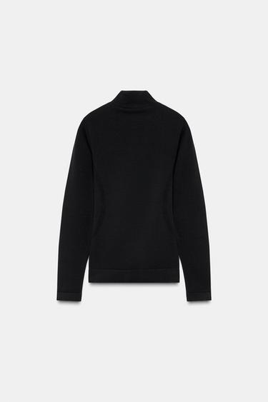 T-SHIRT SANS COUTURE AVEC LAINE MÉRINOS COLLECTION SKI - Noir de Zara - Image 6