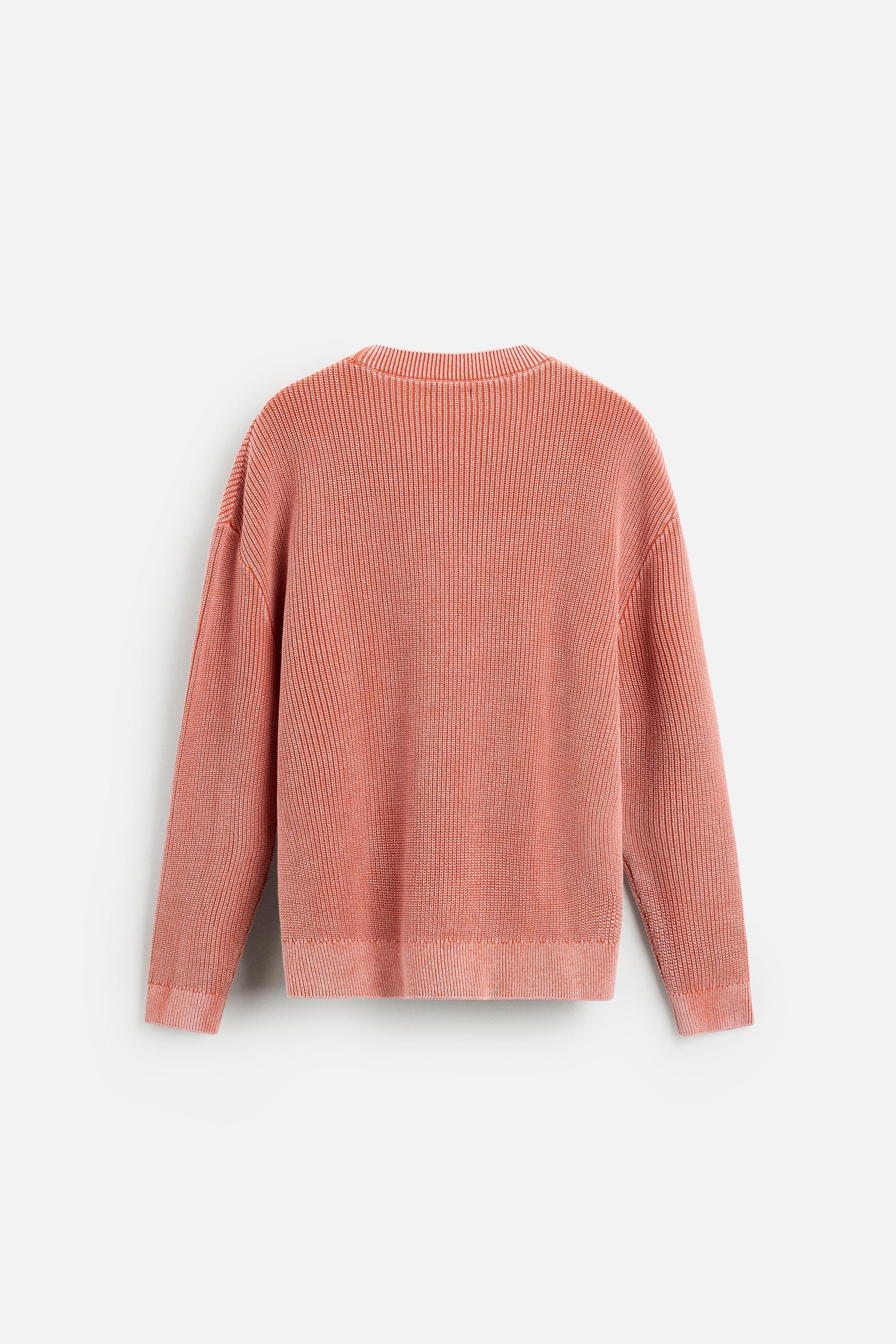 ニット・セーター HUECLOSET Damaged Vintage Washing Round Knit SE330 Hamthuit Spring Autumn Loose Casual Knitted Sweater Solid