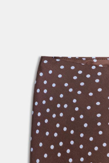 SATIN MIDI SKIRT - Brown-Blue by Zara - Image 8