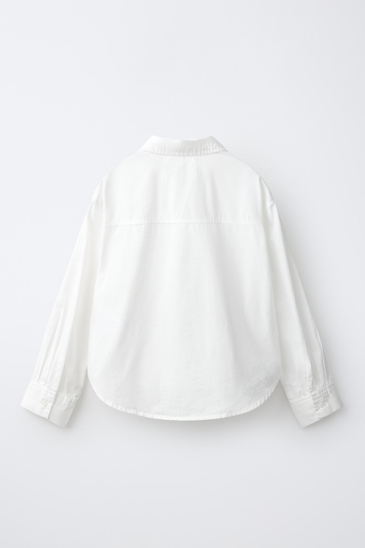 SOLID POPLIN SHIRT — White