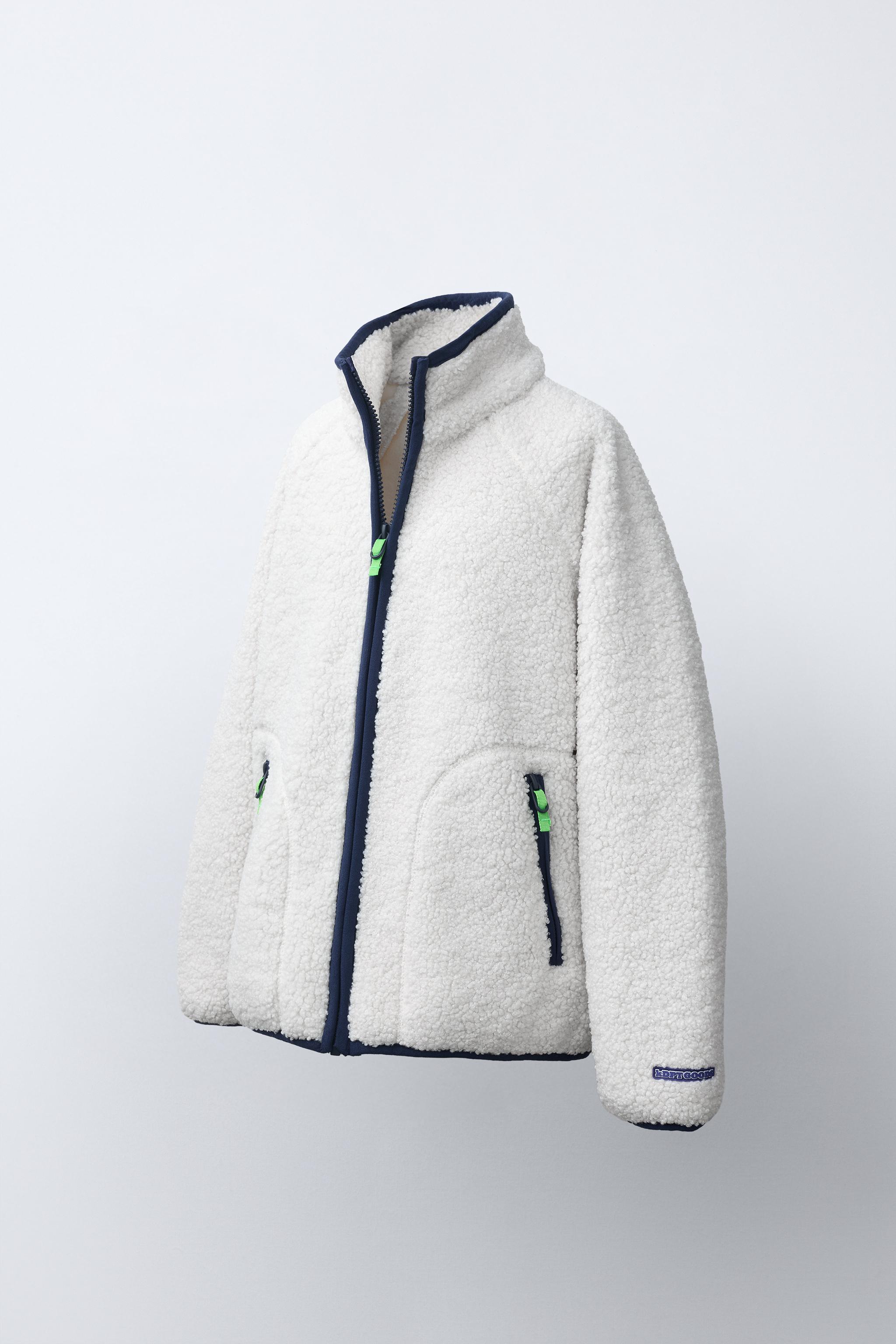 FLEECE JACKET — Ecru