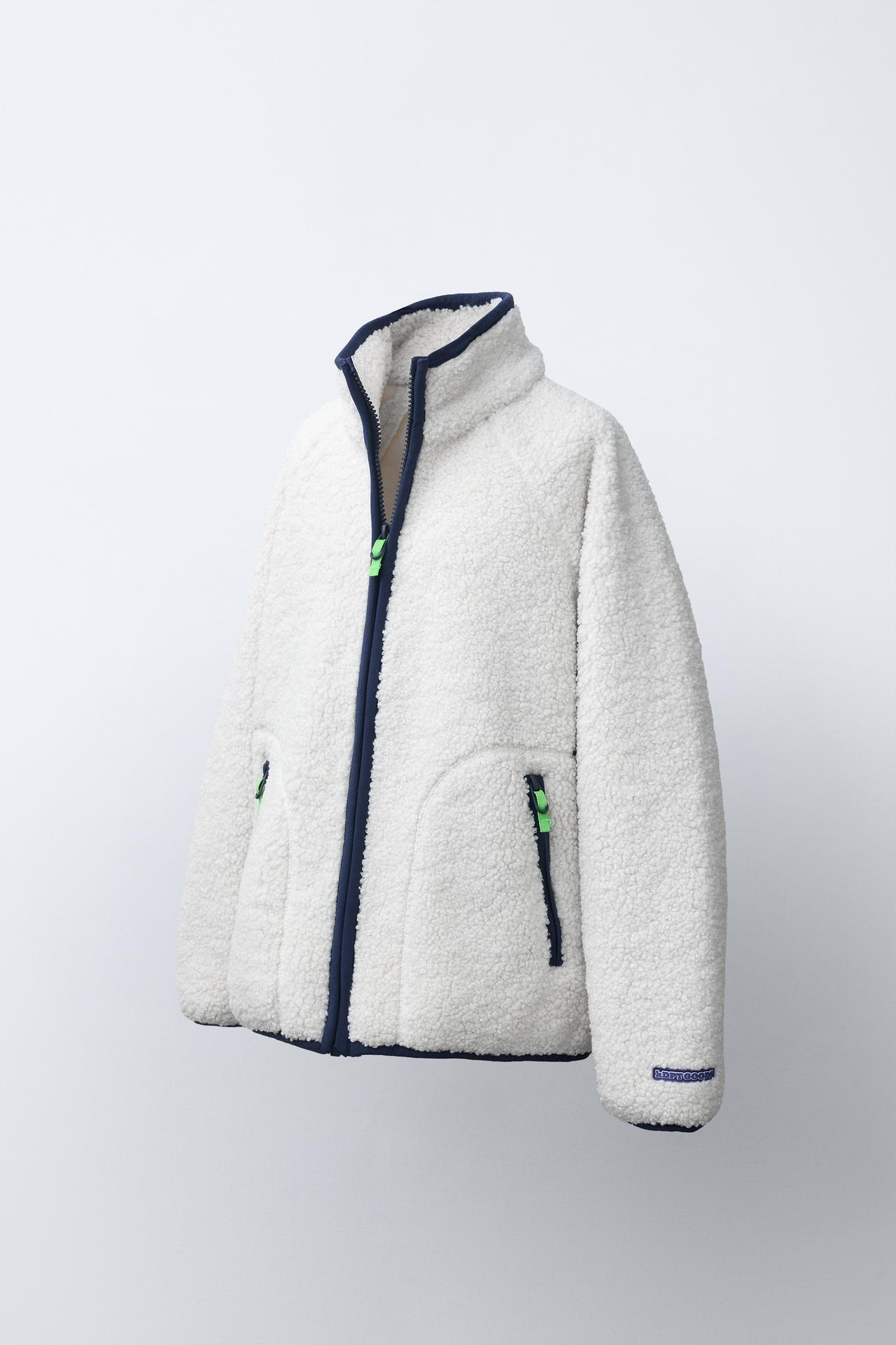 FLEECE JACKET — Ecru