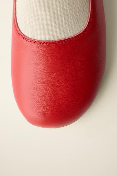 BALLERINES EN CUIR CRÉÉES PAR CARAMEL LONDON X ZARA - Rouge de Zara - Image 8