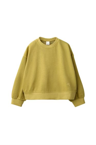 WASHED-EFFECT SWEATSHIRT AND PANTS SET — Olive green 2