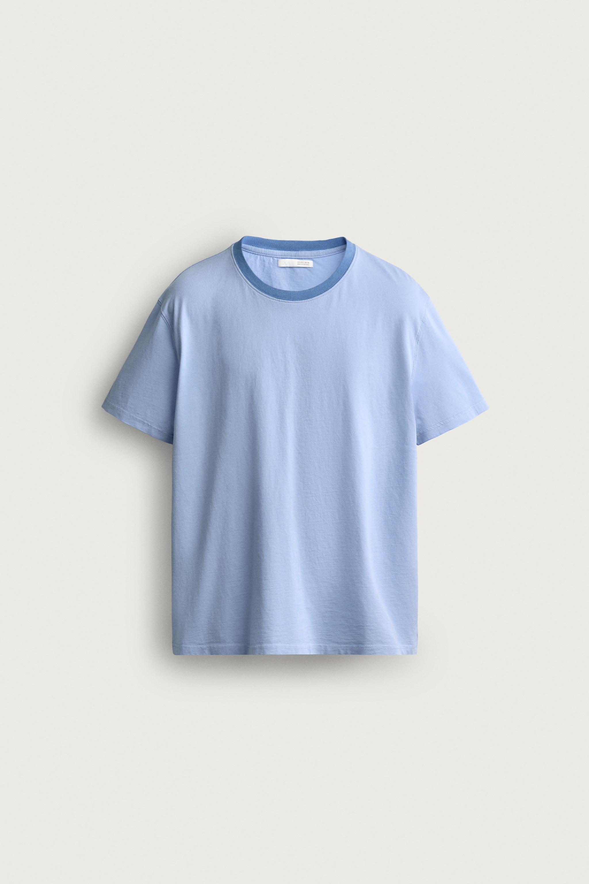 CONTRAST NECK RELAXED FIT T-SHIRT