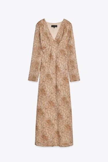 FLORAL PRINT MIDI DRESS - Pinks by Zara - Image 0
