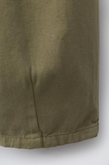 PLAIN BAGGY TROUSERS - washed green by Zara - Image 3