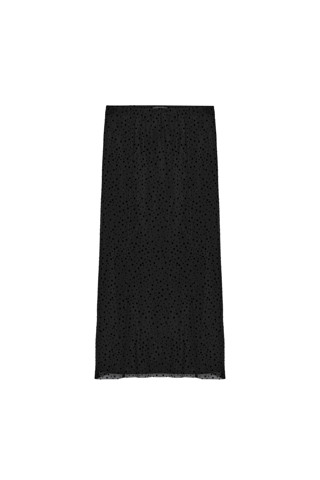 DOTTED MESH MIDI SKIRT - image 3