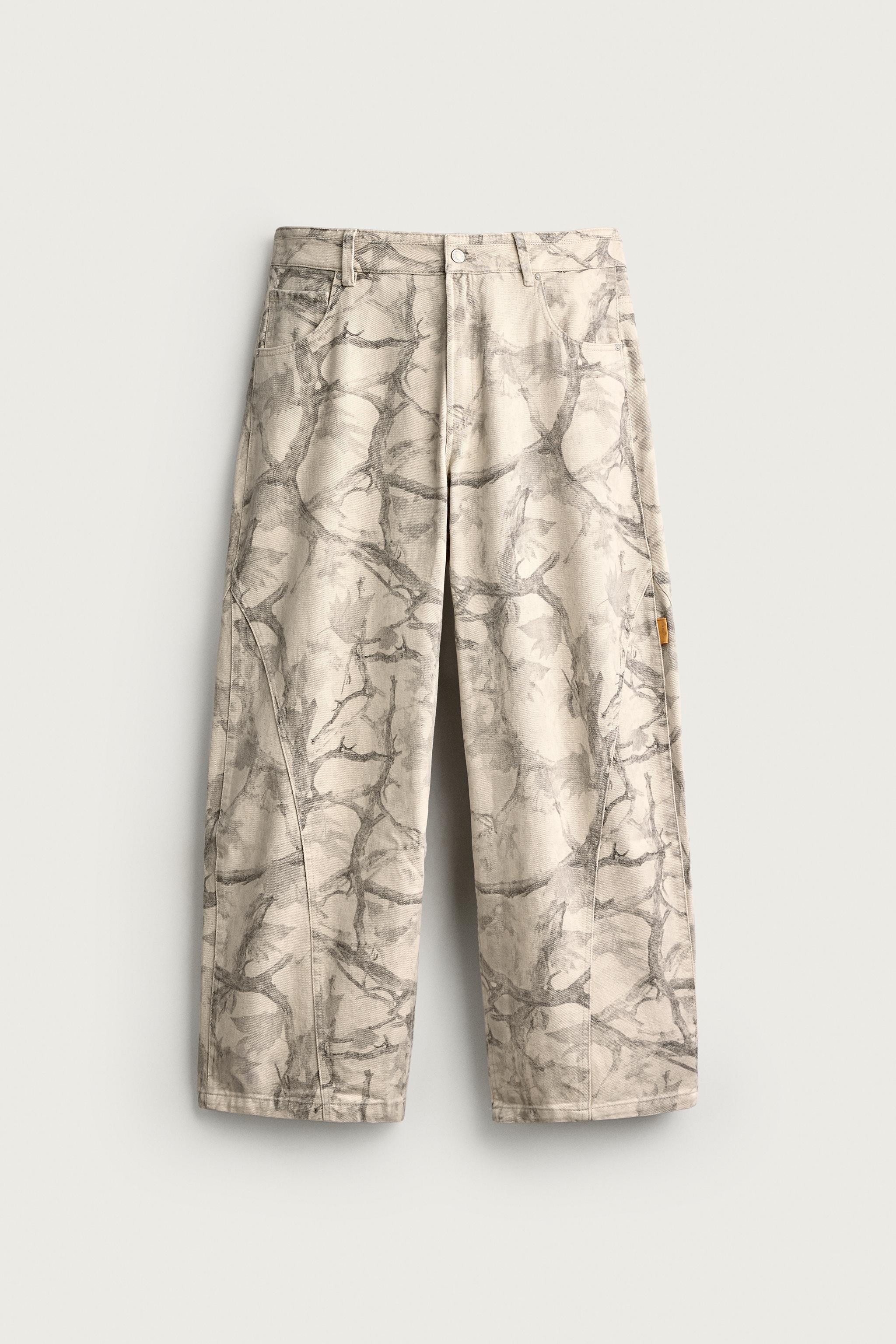 ABSTRACT PRINT BALLOON FIT PANTS