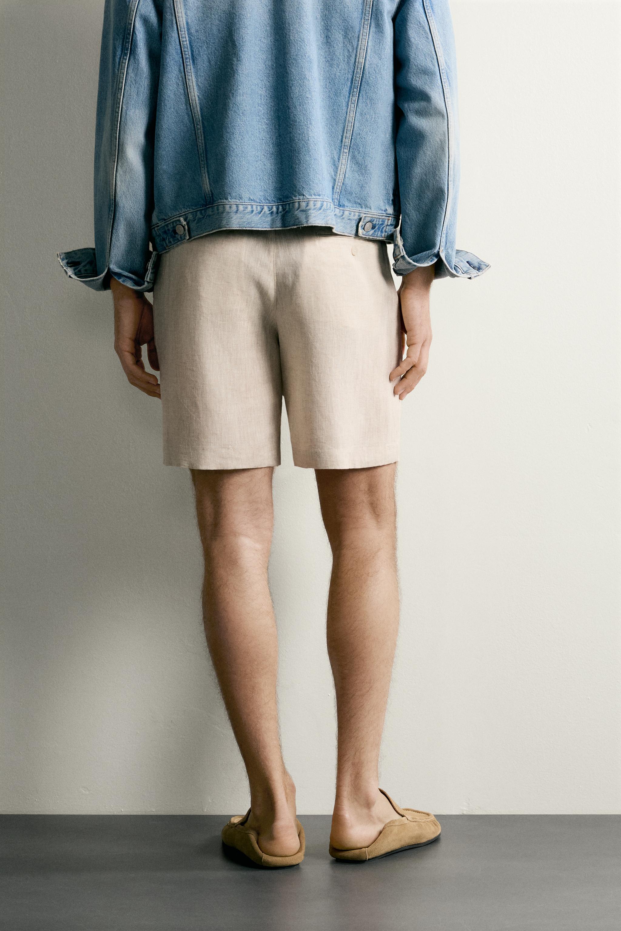 BERMUDA REGULAR FIT 100 % LIN