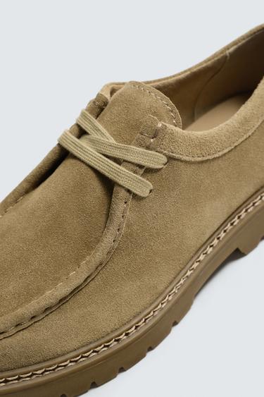 CHAUSSURES EN CUIR BORDÉES - Beige de Zara - Image 5