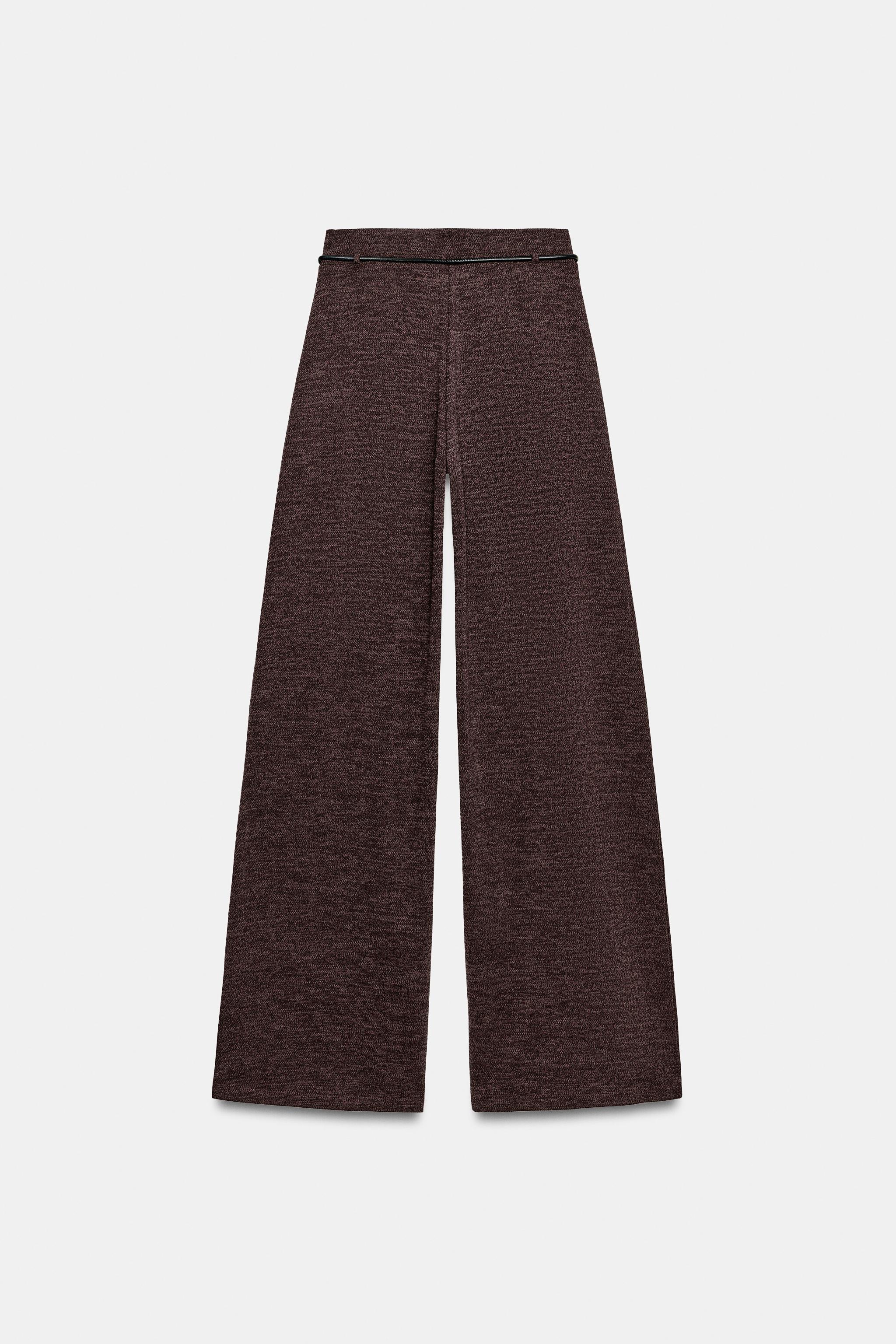 PIQUÉ BELTED PANTS