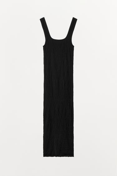 SEAMLESS LACE STRAPPY DRESS - Black by Zara