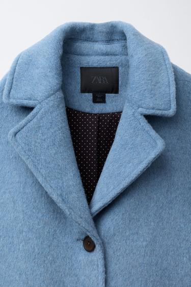 MANTEAU EN LAINE - Bleu clair de Zara - Image 5