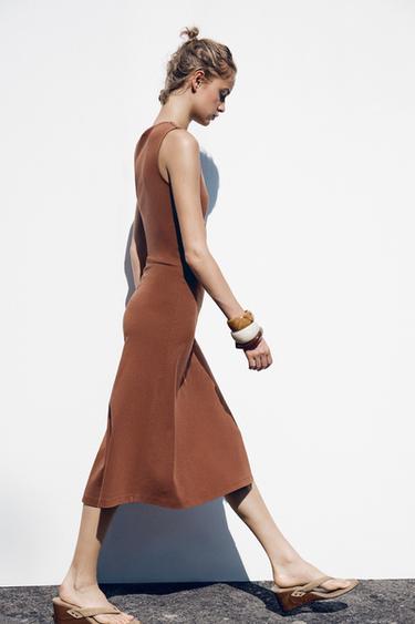 INTERLOCK MIDI DRESS - Russet by Zara - Image 2