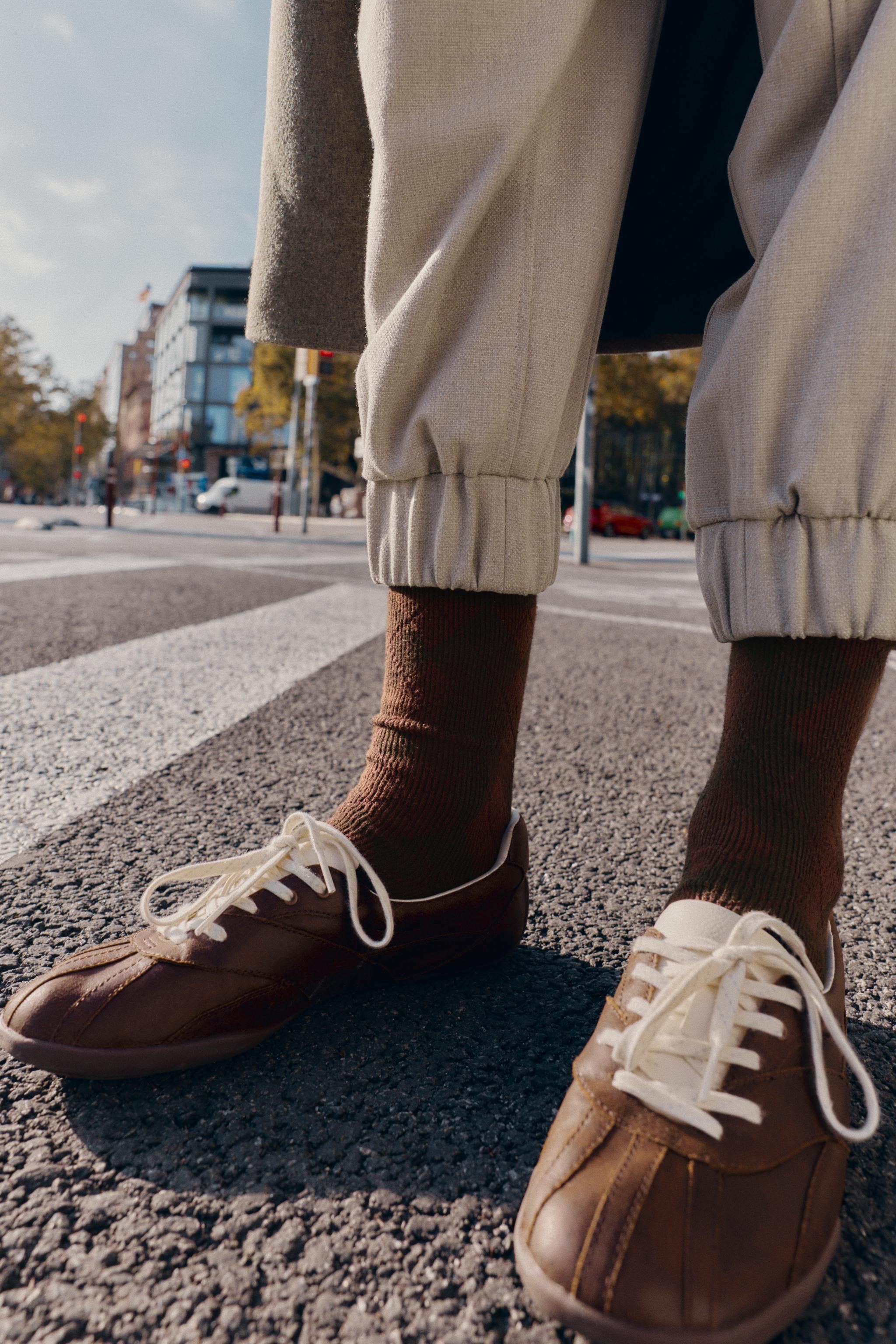 ひし形コットンソックス - ブラウン | ZARA Japan / 日本