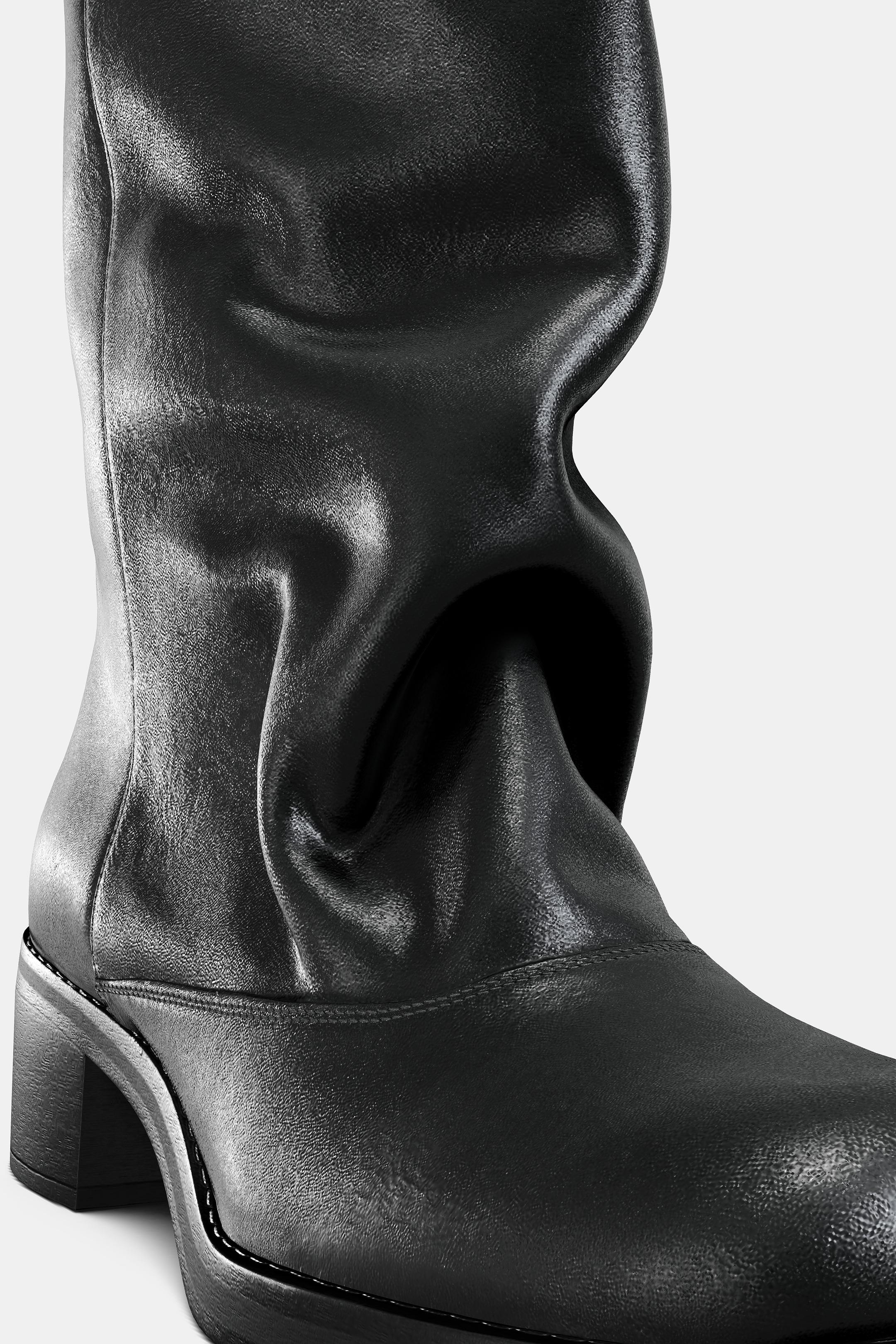 BOTA BIKER PIEL - Negro de Zara