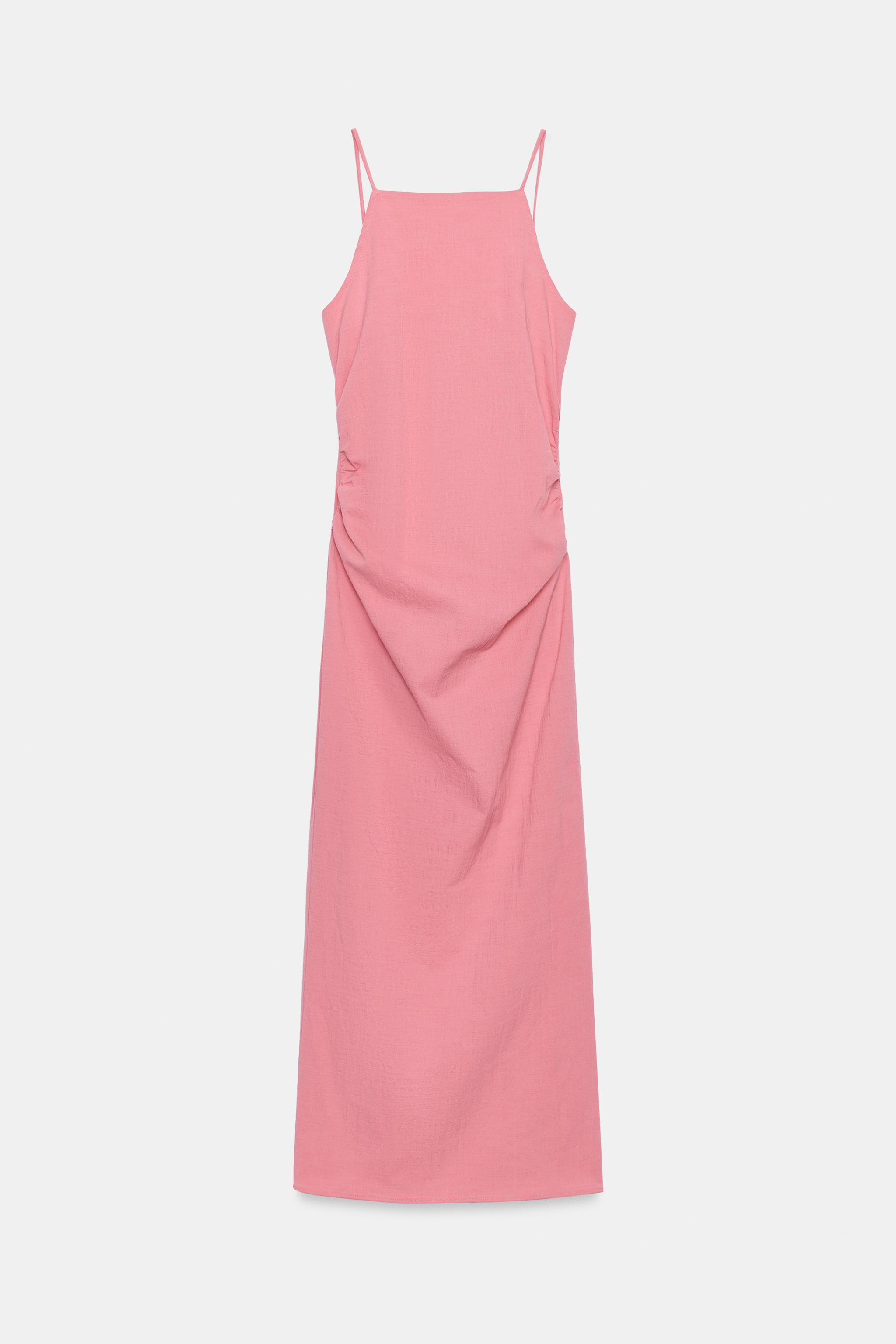 DRAPED TUBE MIDI DRESS