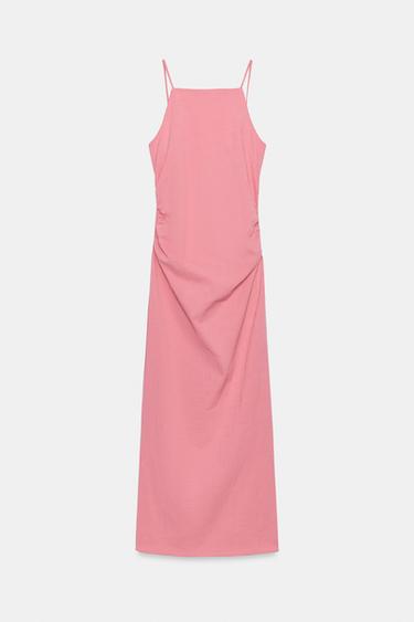 DRAPED TUBE MIDI DRESS - Pink by Zara - Image 7