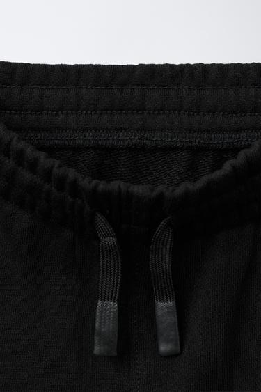 STRAIGHT PLUSH GARMENT-DYED BERMUDA SHORTS - Black by Zara - Image 2