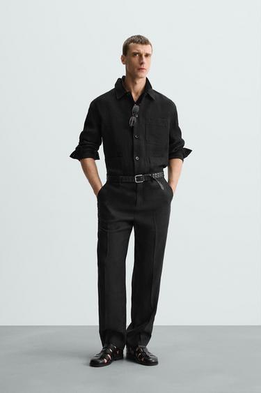 SOBRECAMISA 100% LINO LIMITED EDITION - Negro de Zara - Imagen 0