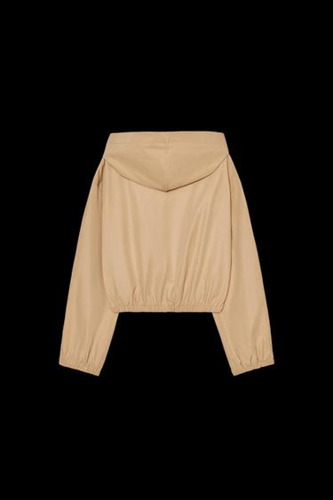 CAZADORA CAPUCHA BANDAS LATERALES - Camel medio de Zara