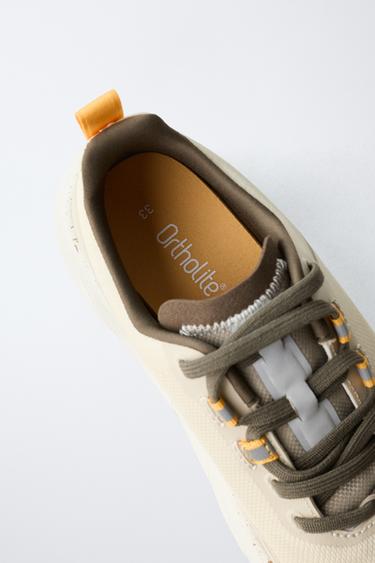 TRAINERS WITH SOLE DETAIL - Ecru White by Zara - Image 6